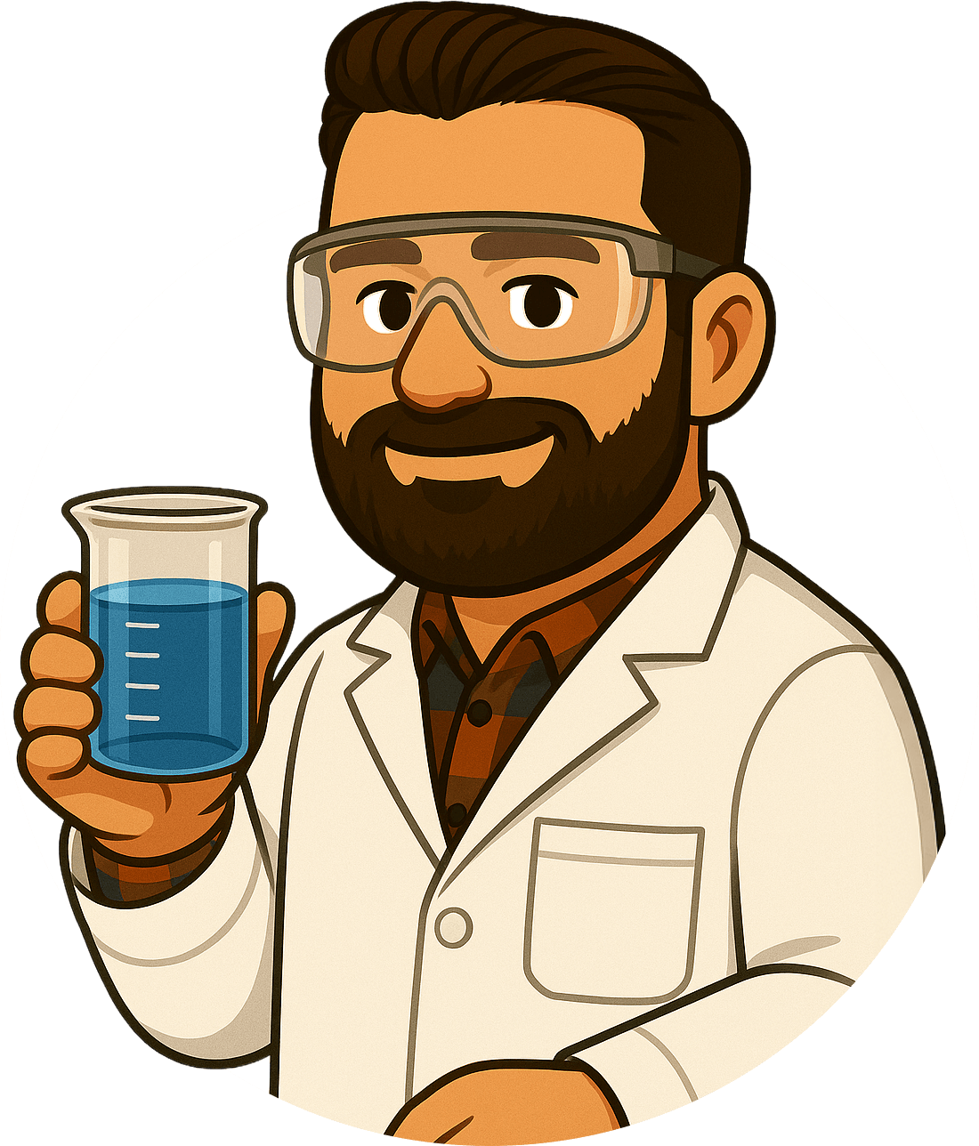 Scientist Holding Beaker of Water for Commercial Testing
